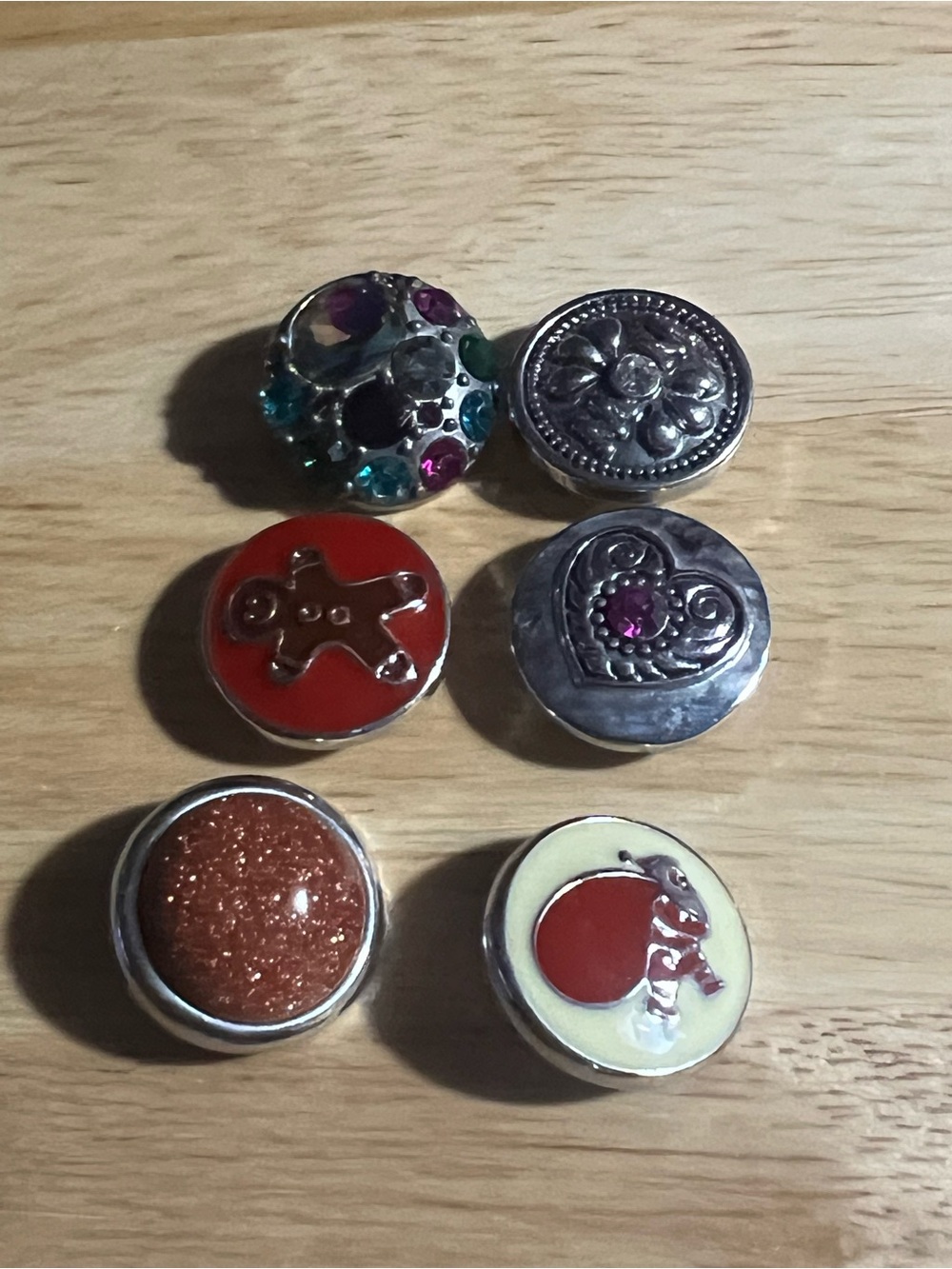 Chunky Decorative Snap Button Set - Multicolor 18MM set of 6 M46